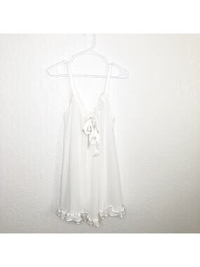 In Bloom white sheer nightgown size Large NWOT